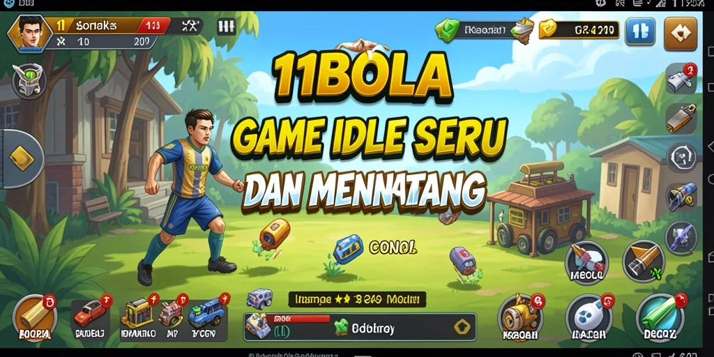 Screenshot gameplay 11BOLA yang menunjukkan aksi karakter dalam mode Idle.