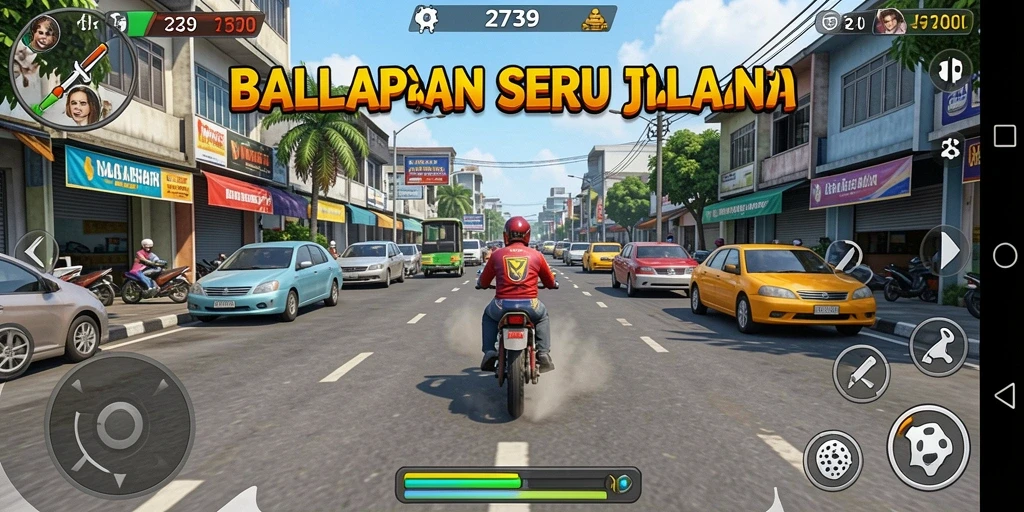Tangkapan layar gameplay menampilkan kecepatan tinggi dalam balapan.