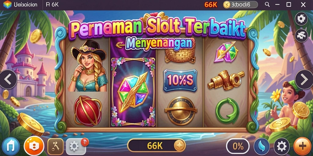Screenshot gameplay 66K yang menampilkan slot yang menarik.