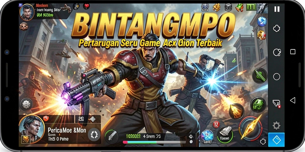 Screenshot gameplay BINTANGMPO menampilkan aksi seru dalam pertarungan.