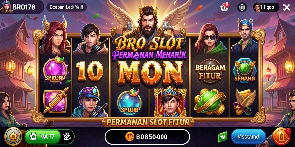 Tampilan gameplay BRO178 dengan grafis slot yang memukau.