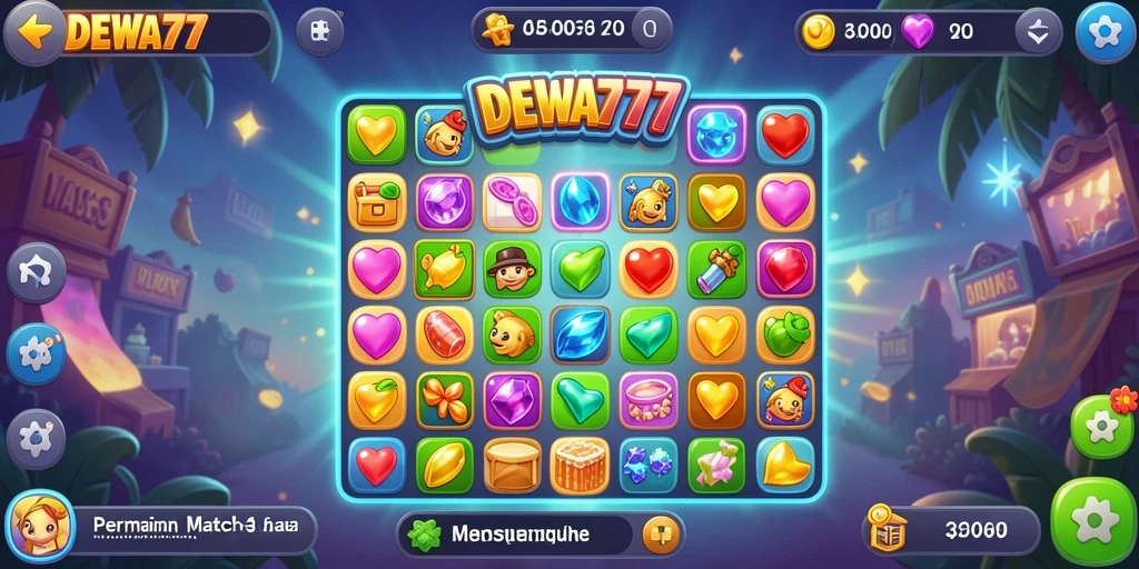 Tampilan gameplay seru DEWA777 dengan elemen warna-warni.