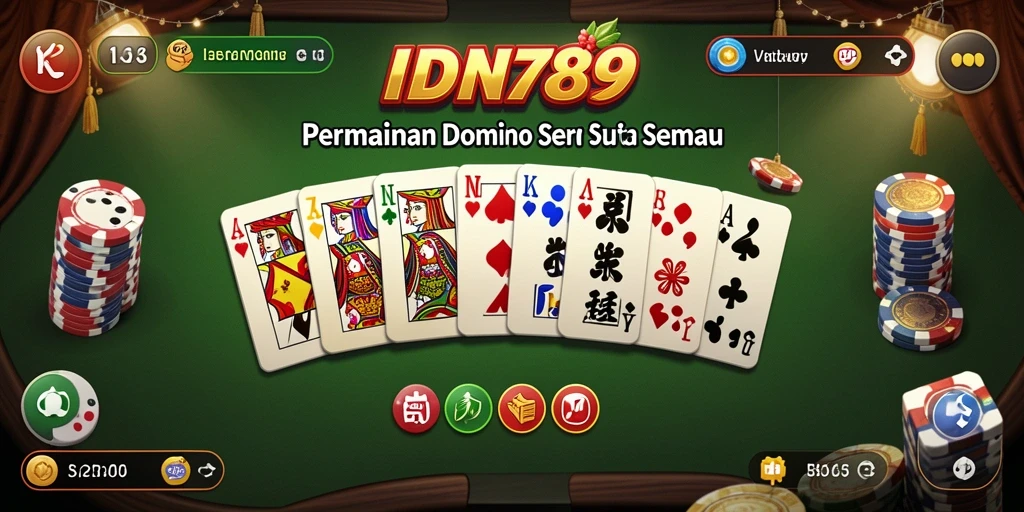 Screenshot gameplay IDN789 yang menampilkan serunya permainan Domino.