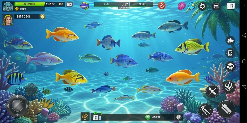 Tampilan gameplay seru dari IDRRP dengan penembakan ikan.