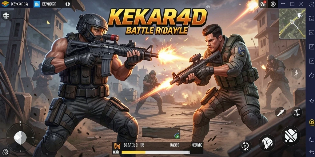 Gameplay seru dalam pertempuran Battle Royale KEKAR4D.