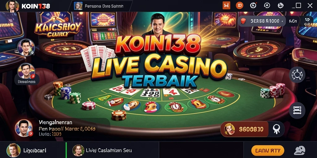 Screenshot gameplay KOIN138 menunjukkan aksi seru di meja Live Casino.