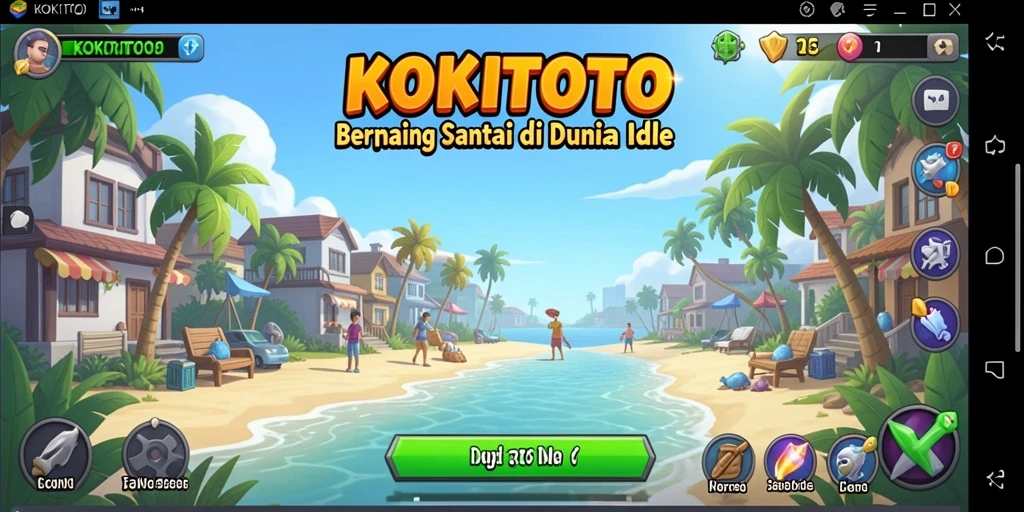 Tangkapan layar yang menunjukkan gameplay menarik KOKITOTO dalam mode Idle.