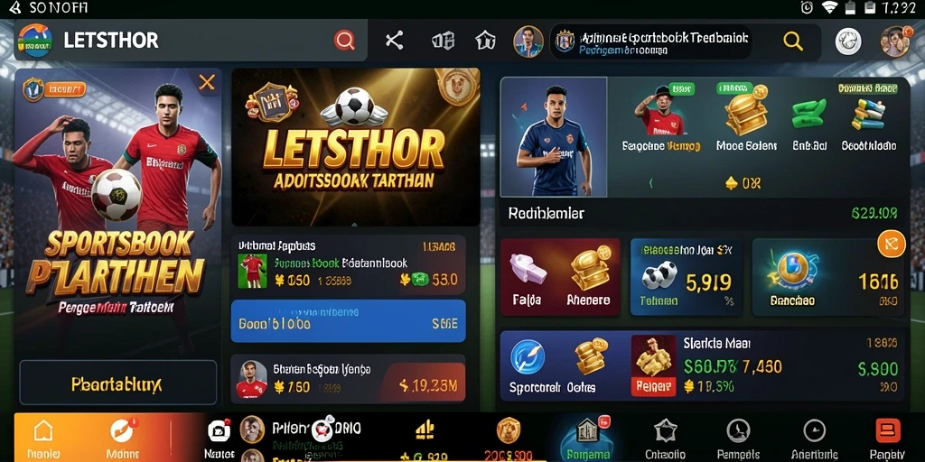 Tampilan menarik dari gameplay Sportsbook LETSTHOR.