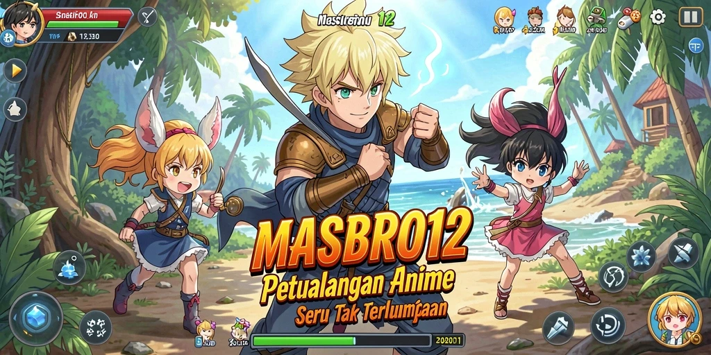 Tampilan gameplay menarik dari MASBRO12 dengan aksi penuh warna.
