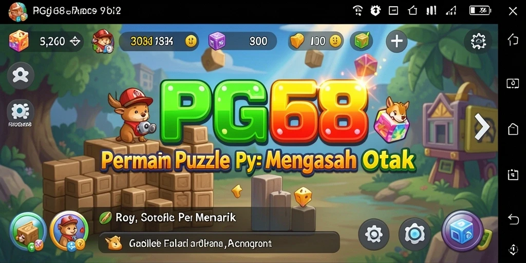 Screenshot utama PGG68 menunjukkan gameplay Puzzle yang seru dan menantang.