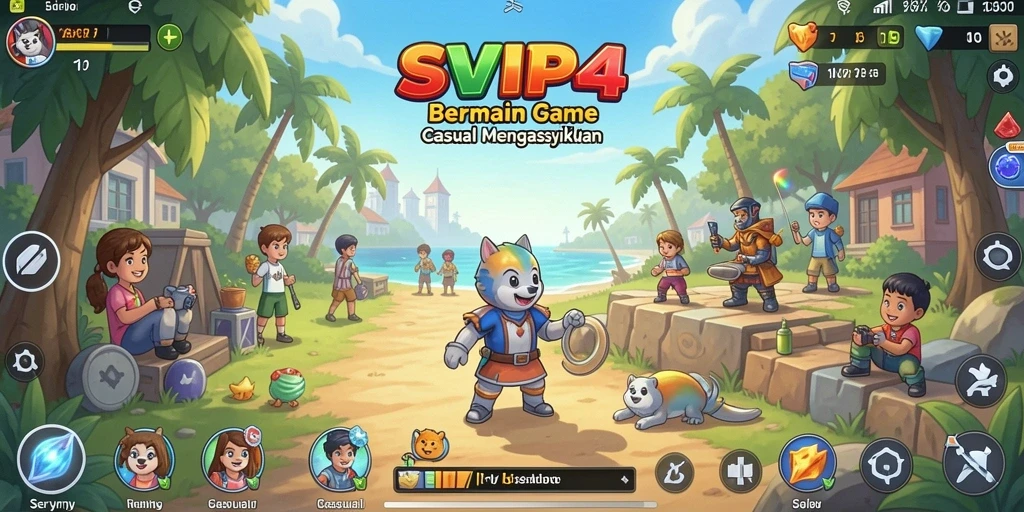 Tampilan gameplay SVIP4 yang menarik dan penuh warna.